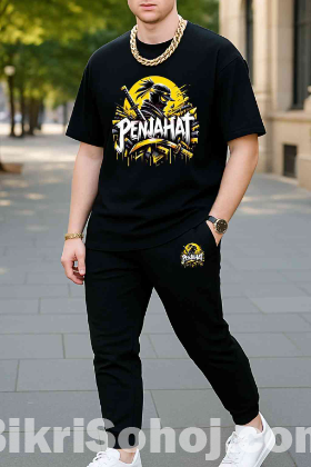 Long Sleeve Drop Shoulder Tshirt and Trouser Set